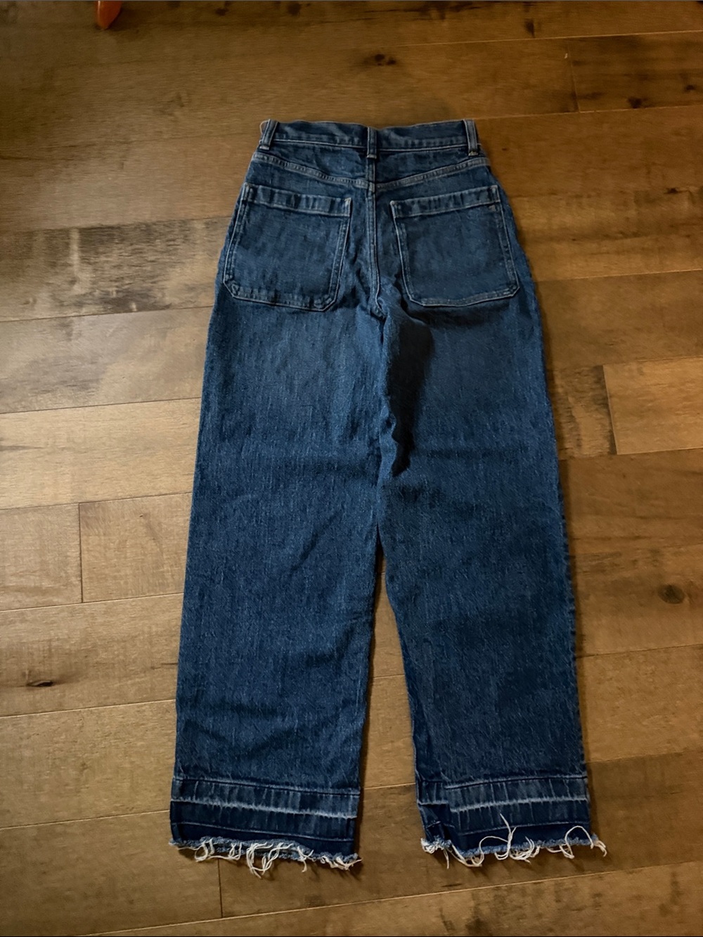 💘Madewell Wonen's Relaxed Wide-Leg Jeans in Dark Blue - Picture 8 of 8